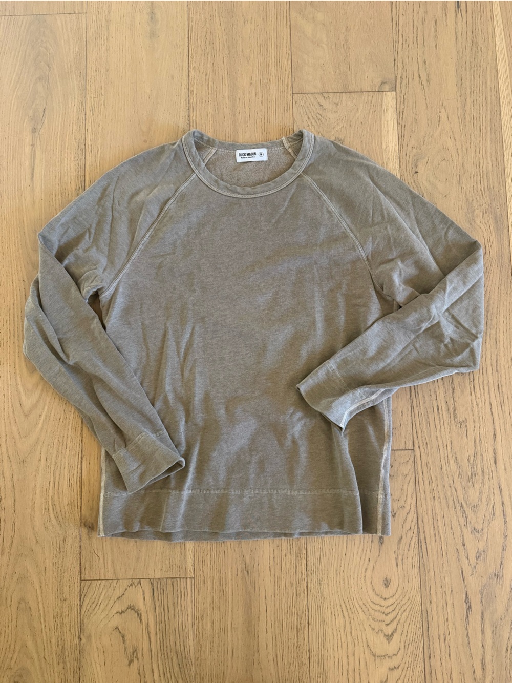 Buck Mason Men's Long Sleeve Tee in Light Gray